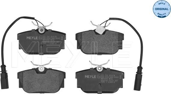 Meyle 025 234 4616/W - Тормозные колодки, дисковые, комплект autosila-amz.com