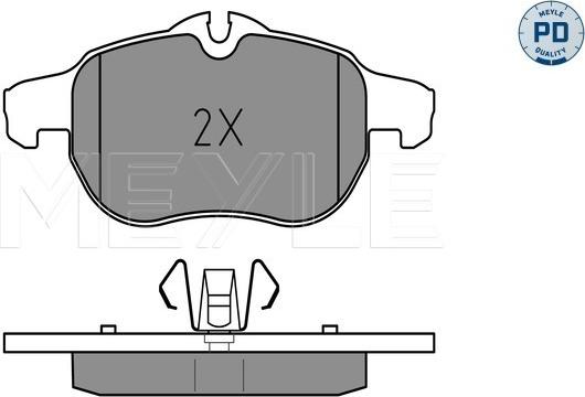 Meyle 025 234 0220/PD - Тормозные колодки, дисковые, комплект autosila-amz.com