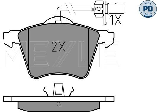 Meyle 025 234 1819/PD - Тормозные колодки, дисковые, комплект autosila-amz.com