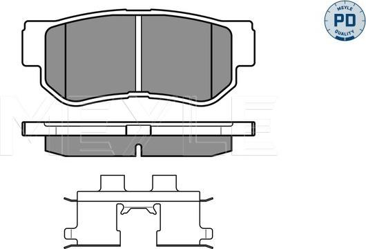 Meyle 025 235 4314/PD - Тормозные колодки, дисковые, комплект autosila-amz.com