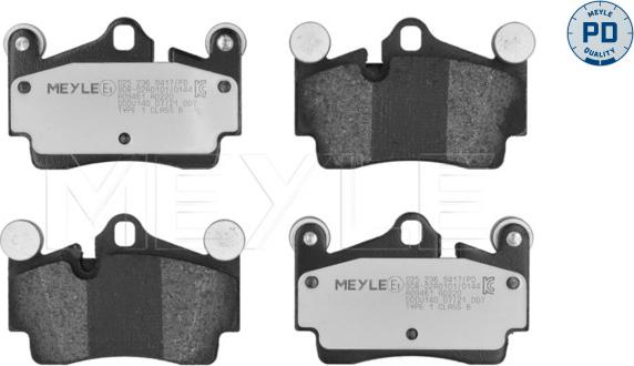 Meyle 025 236 9417/PD - Тормозные колодки, дисковые, комплект autosila-amz.com