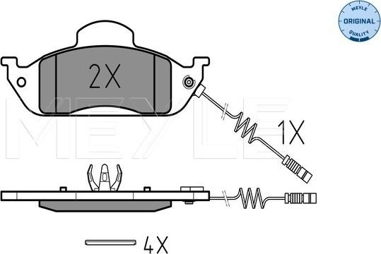 Meyle 025 231 9317/W - Тормозные колодки, дисковые, комплект autosila-amz.com