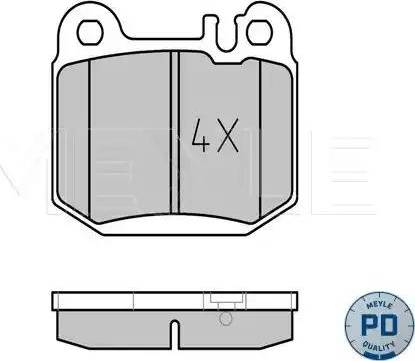 Meyle 025 231 5716/PD - Тормозные колодки, дисковые, комплект autosila-amz.com