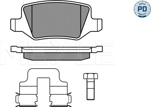 Meyle 025 231 3814/PD - Тормозные колодки, дисковые, комплект autosila-amz.com