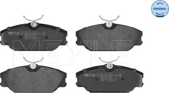 Meyle 025 231 7218 - Тормозные колодки, дисковые, комплект autosila-amz.com