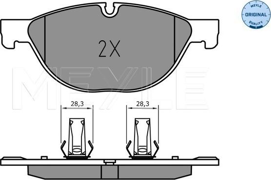 Meyle 025 238 9518 - Тормозные колодки, дисковые, комплект autosila-amz.com