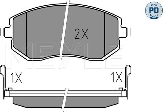 Meyle 025 238 6517/PD - Тормозные колодки, дисковые, комплект autosila-amz.com