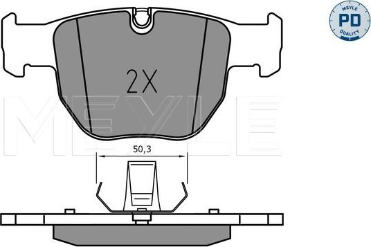 Meyle 025 233 9719/PD - Тормозные колодки, дисковые, комплект autosila-amz.com