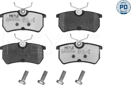 Meyle 025 233 5314/PD - Тормозные колодки, дисковые, комплект autosila-amz.com