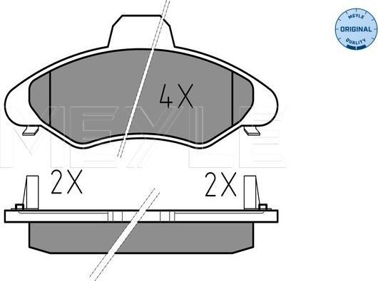 Meyle 025 233 0018/W - Тормозные колодки, дисковые, комплект autosila-amz.com