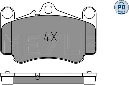 Meyle 025 233 3017/PD - Тормозные колодки, дисковые, комплект autosila-amz.com