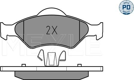 Meyle 025 232 0018/PD - Тормозные колодки, дисковые, комплект autosila-amz.com