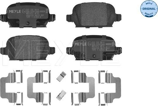 Meyle 025 232 8414 - Тормозные колодки, дисковые, комплект autosila-amz.com