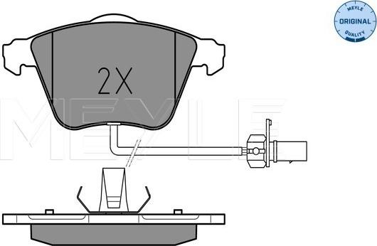 Meyle 025 237 6220/W - Тормозные колодки, дисковые, комплект autosila-amz.com