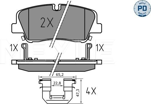 Meyle 025 224 1817/PD - Тормозные колодки, дисковые, комплект autosila-amz.com