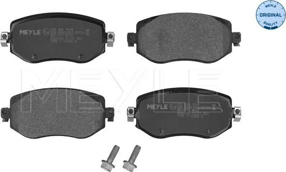 Meyle 025 226 1019 - Тормозные колодки, дисковые, комплект autosila-amz.com