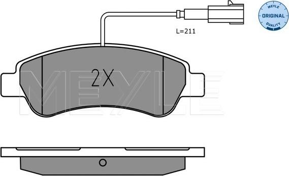 Meyle 025 220 4119 - Тормозные колодки, дисковые, комплект autosila-amz.com