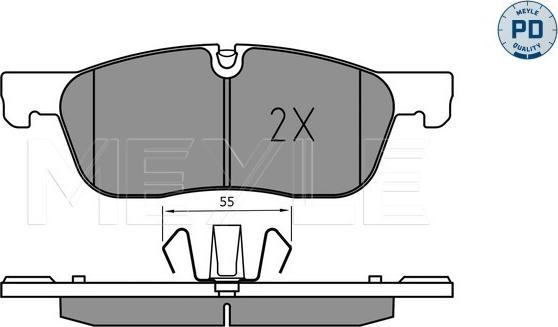 Meyle 025 221 4519/PD - Тормозные колодки, дисковые, комплект autosila-amz.com