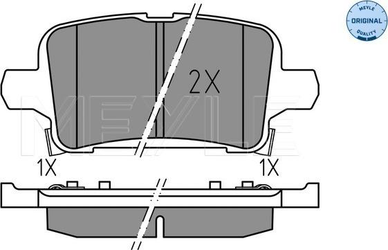 Meyle 025 221 2917 - Тормозные колодки, дисковые, комплект autosila-amz.com