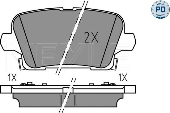 Meyle 025 221 2317/PD - Тормозные колодки, дисковые, комплект autosila-amz.com