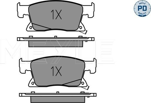 Meyle 025 223 4519/PD - Тормозные колодки, дисковые, комплект autosila-amz.com