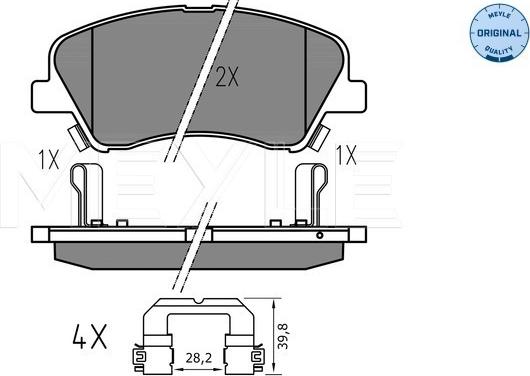 Meyle 025 222 2818 - Тормозные колодки, дисковые, комплект autosila-amz.com