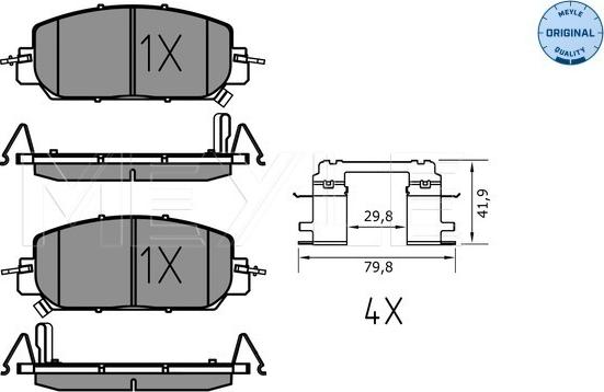 Meyle 025 227 9717 - Тормозные колодки, дисковые, комплект autosila-amz.com