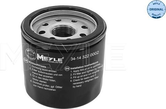 Meyle 34-14 322 0002 - Масляный фильтр autosila-amz.com