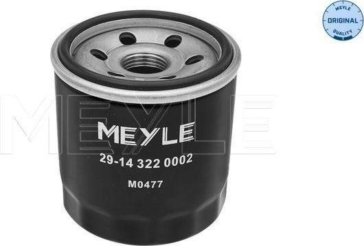 Meyle 29-14 322 0002 - фильтр масляный \CHEVROLET AVEO / KALOS 1.2 08>, AVEO / KALOS 1.2 LPG 08>11, AVEO / KALOS 1.2 LPG 09 autosila-amz.com