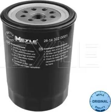 Meyle 28-14 322 0001 - Масляный фильтр autosila-amz.com