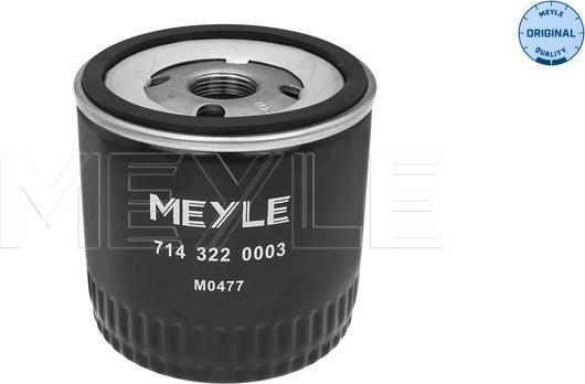 Meyle 714 322 0003 - фильтр масляный!\ Ford Focus/Fiesta 1.8Di/TDi 98> /Transit 2.5D/Di/TD/TDi 84> autosila-amz.com