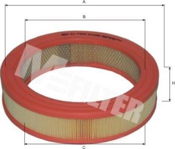 Mfilter A 105 - Воздушный фильтр, двигатель autosila-amz.com