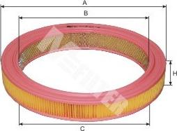 Mfilter A 115 - Воздушный фильтр, двигатель autosila-amz.com