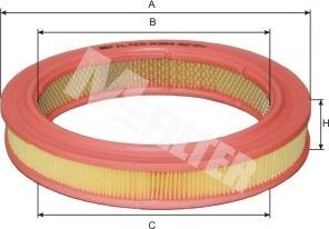 Mfilter A 384 - Воздушный фильтр, двигатель autosila-amz.com