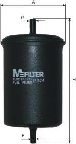 Mfilter BF 674 - Топливный фильтр autosila-amz.com