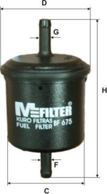 Mfilter BF 675 - Топливный фильтр autosila-amz.com