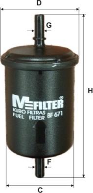 Mfilter BF 671 - Топливный фильтр autosila-amz.com