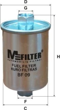 Mfilter BF 09 - Топливный фильтр autosila-amz.com