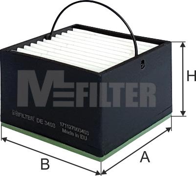 Mfilter DE 3403 - Топливный фильтр autosila-amz.com