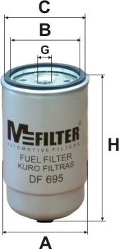 Mfilter DF 695 - Топливный фильтр autosila-amz.com