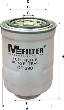 Mfilter DF 690 - Топливный фильтр autosila-amz.com
