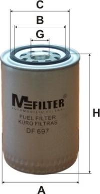 Mfilter DF 697 - Топливный фильтр autosila-amz.com
