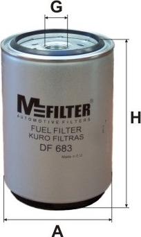 Mfilter DF 683 - Топливный фильтр autosila-amz.com