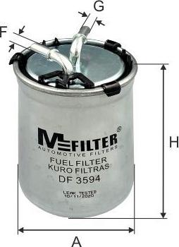 Mfilter DF 3594 - Топливный фильтр autosila-amz.com