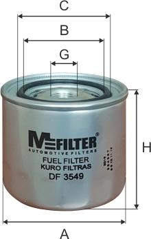Mfilter DF 3549 - Топливный фильтр autosila-amz.com