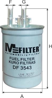 Mfilter DF 3543 - Топливный фильтр autosila-amz.com