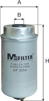 Mfilter DF 3554 - Топливный фильтр autosila-amz.com