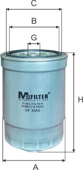 Mfilter DF 3555 - Топливный фильтр autosila-amz.com