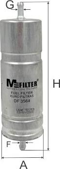 Mfilter DF 3564 - Топливный фильтр autosila-amz.com