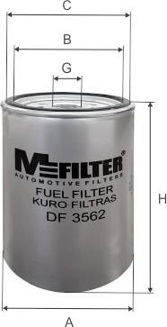 Mfilter DF 3562 - Топливный фильтр autosila-amz.com